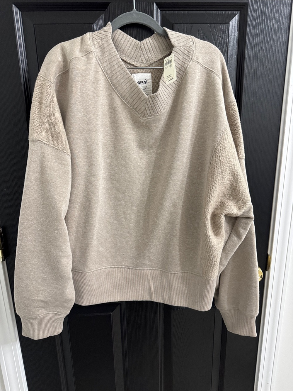 aerie Women's V-Neck Sweater - Taupe